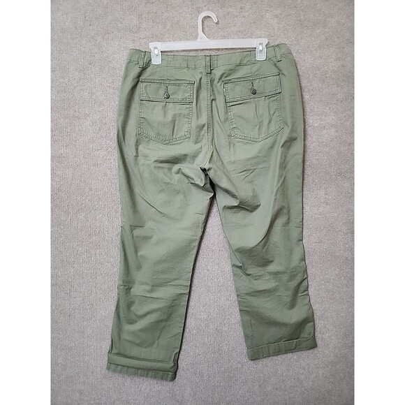 Levis Utility Chino Pants Womens 33 Green Flip Pockets 100% Cotton - Picture 4 of 9